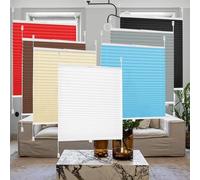 Store plissé Store Plissé Solo 60 x 200 cm Montage Simple et Rapide Filtrage lumière Stores Store plissé Store plissé prêt à l'emploi, pour Fenêtre Et Porte, Blanc
