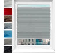 Store Plissé sur Mesure sans Perçage 40 x 50 cm Montage Simple et Rapide Store plissé pour fenêtre Store plissé prêt à l'emploi, pour la Cuisine Patio, Gris Clair