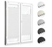 Store Plissé Zero Home sans Perçage, Stores pour Les Potres et Les Fenêtres, Protection de la Vie Privée, Protection Solaire, Enrouleur, 23 Couleurs, Klemmfix, Blanc, 80x200 cm