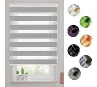 Store pour Fenêtre 50 x 150 cm Thermique Isolant, Protection de Vie Privée Toit Rideau Occultant Store avec ou sans Perçage, pour fenêtre, Gris Clair