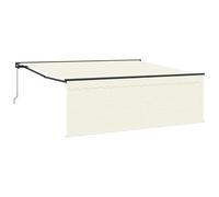 Store rétractable 400 x 300 cm en polyester - Protection solaire parfaite pour terrasse et jardin, résistant aux intempéries et facile d'entretien