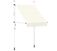 Store rétractable à la main, 150 cm, tissu textile avec revêtement PU et cadre en acier, protection solaire parfaite pour balcon et terrasse, durable et résistant aux intempéries