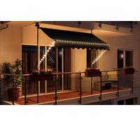 Store retractable avec LED marque Swing & Harmonie : Orange et noir horizontal / 300 cm
