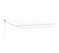 Store rétractable blanc 350 x 250 cm tissu - Protection solaire parfaite pour terrasse et jardin - Tissu de qualité supérieure, durable et résistant aux intempéries