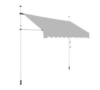 Store Rétractable Manuel (100-400 Cm), Toile D'ombrage Réglable pour Pergola, Cadre en Aluminium + Manivelle, Aucun Perçage Requis - pour Terrasse, Porche, Jardin,300cm,A