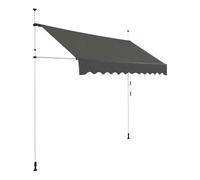 Store Rétractable Manuel (100-400 Cm), Toile D'ombrage Réglable pour Pergola, Cadre en Aluminium + Manivelle, Aucun Perçage Requis - pour Terrasse, Porche, Jardin,100cm,B
