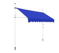 Store Rétractable Manuel (100-400 Cm), Toile D'ombrage Réglable pour Pergola, Cadre en Aluminium + Manivelle, Aucun Perçage Requis - pour Terrasse, Porche, Jardin,300cm,C