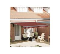 Store Rétractable Manuel avec LED Orange et Marron 350x250 cm 3330230