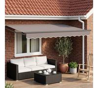 Vidaxl Store Rétractable Manuel Avec Leds Gris Clair 3 X 2,5 M