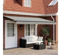 Vidaxl Store Rétractable Manuel Avec Leds Anthracite Et Blanc 4 × 3 M