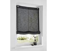 Store Romain à œillets Celtic Anthracite, uni, Aspect Lin, Montage sans perçage, avec Crochet de fenêtre (60 x 140 cm)