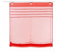 Store romain élégant avec œillets - 120 x 140 cm - En polyester - Pour cuisine et bureau - Plusieurs couleurs disponibles : blanc, gris, rouge, vert (rouge)