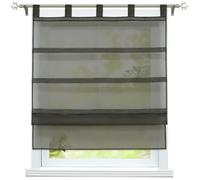 Store romain enrouleur occultant sans perçage transparent cuisine Gris - L 120 x H 140 cm - HONGYA