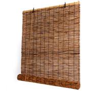 Store romain occultant à enrouler, protection solaire, respirant, intérieur et extérieur, brise-vue en bambou, naturel/fait à la main - 85 x 170 cm