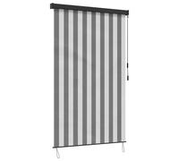 vidaXL Store roulant d'extérieur Striped Anthracite 220 x 250 cm Tissu