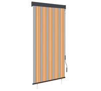 Store Roulant d'Extérieur 100x250cm Bleu et Blanc Auvent Vertical Patio vidaXL