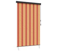 vidaXL Store Roulant Extérieur Rayé Réglable Crème 220 x 250 cm tissu, Stores de balcon, modernes et rectangulaires, résistants à la chaleur, protection UV et gain de place.
