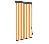 Store Roulant d'Extérieur 100x250cm Bleu et Blanc Auvent Vertical Patio vidaXL
