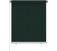 Vidaxl Store Roulant D'extã©Rieur 120x140 Cm Vert Foncã© Pehd