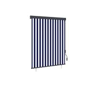 Store roulant d'extérieur 140x250 cm Bleu et blanc