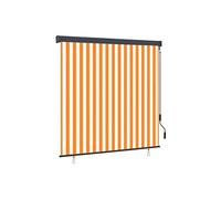 Store roulant d'extérieur 160x250 cm Blanc et orange