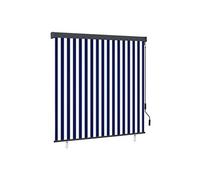 Store roulant d'extérieur 160x250 cm Bleu et blanc