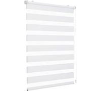 Store séykey Double Store à double rouleau, Fixation par pince, sans perçage pour fenêtres, Store à double rouleau large de 95 cm, Protection solaire Store à double rouleau, 95x130 cm, Blanc