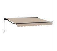 vidaXL Auvent rétractable électrique 3,5 x 2 m Beige – Toile résistante – Jardin et terrasse