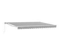 Store - store banne Vidaxl Auvent rétractable manuel Anthracite et blanc 4,5 × 3,5 m