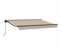 Store - store banne Vidaxl Auvent rétractable manuel Beige 3 5 x 2 m