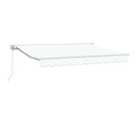 Store - store banne Vidaxl Auvent rétractable manuel Blanc 3 x 2,5 m