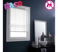 Store Vénitien Aluminium sans percer - 107 x 150cm-Blanc Blanc G