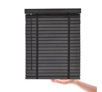 Store Vénitien Bois,Stores Vénitiens Lamelle Interieur 45cm 60cm 75cm 90cm 100cm 135cm 120cm 160cm,pour Portes Fenêtres, Véritable Occultants/Isolants(Black)