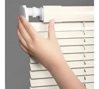 Store vénitien en Aluminium, sans perçage Store Tailles de 40 à 160 de Largeur, Lamelles de 25 mm Stores vénitiens pour Maison Bureau Salle de Bain fenêtre(Milky White)