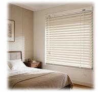 Store Vénitien en Aluminium Vert/Blanc/Gris, Fixation Mur Et Plafond Stores Vénitiens Anti-éblouissement, Protection Visuelle Store À Lamelles pour Salle De Bain Cuisine Fenêtre(Milky White)