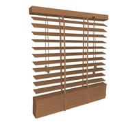 Store vénitien en bois 50mm SolDecor BE5, 130x250cm, aspect chêne