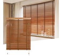 Store vénitien en bois massif à lamelles pour intérieur de fenêtre - Idéal pour fenêtres et portes