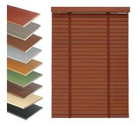 Store Vénitien en Bois sans Percage pour Fenêtre, Stores Intérieur Occultant à Lamelles Réglables, Installation Facile pour Cuisine, Salon, Chambre Convient Fenêtre(Dark Brown)