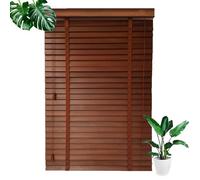 Store vénitien en bois véritable pour fenêtres, motif jalousie horizontal, 45, 135 cm, marron, 125 x 175 cm, rideaux de fenêtre élégants, durables et élégants