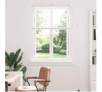 Vidaxl Store De Fenêtre Avec Des Rideaux Manuel Blanc Aluminium