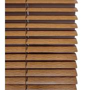 Store vénitien Grain de Bois Store en Aluminium intérieur 25mm Lames Protection visuelle Anti-éblouissement Contre la lumière et Solaire pour fenêtres et Portes (W110cm×H240cm,Wood)