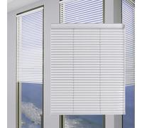Store vénitien horizontal en aluminium de 25 mm de qualité supérieure pour cuisine, bureau et salle de bain, taille personnalisée (110 cm x 200 cm), solution pare-soleil et protection solaire - Blanc