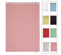 Store vénitien horizontal en aluminium rose, stores vénitiens en aluminium - métal, store occultant imperméable anti-UV avec raccord, lattes de 25 mm, for cuisine, bureau, salle de bain(W80xH180cm(32x