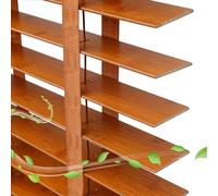 Store Venitien Lamelles de 50 mm Store Bois Intérieurs Rideaux Filtrant La Lumière à L'intérieur Store Occultant sur Mesure pour fenêtre, Portes, Le Couloir, la Chambre, Le Bureau(Walnut)