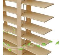 Store Venitien Lamelles de 50 mm Store Bois Intérieurs Rideaux Filtrant La Lumière à L'intérieur Store Occultant sur Mesure pour fenêtre, Portes, Le Couloir, la Chambre, Le Bureau(Beige)