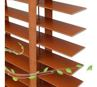 Store Venitien Lamelles de 50 mm Store Bois Intérieurs Rideaux Filtrant La Lumière à L'intérieur Store Occultant sur Mesure pour fenêtre, Portes, Le Couloir, la Chambre, Le Bureau(Brown)