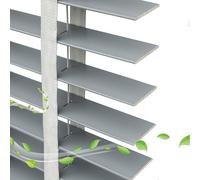 Store Venitien Lamelles de 50 mm Store Bois Intérieurs Rideaux Filtrant La Lumière à L'intérieur Store Occultant sur Mesure pour fenêtre, Portes, Le Couloir, la Chambre, Le Bureau(Silver)