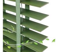 Store Venitien Lamelles de 50 mm Store Bois Intérieurs Rideaux Filtrant La Lumière à L'intérieur Store Occultant sur Mesure pour fenêtre, Portes, Le Couloir, la Chambre, Le Bureau(Green)