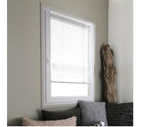 Store vénitien - MADECOSTORE - Aluminium 25mm - Blanc - L37 x H150cm - Sans perçage