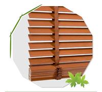 Store vénitien occultant horizontal en bois véritable pour maison, cuisine, bureau - Fonction : 120 x 130 cm (l x H)